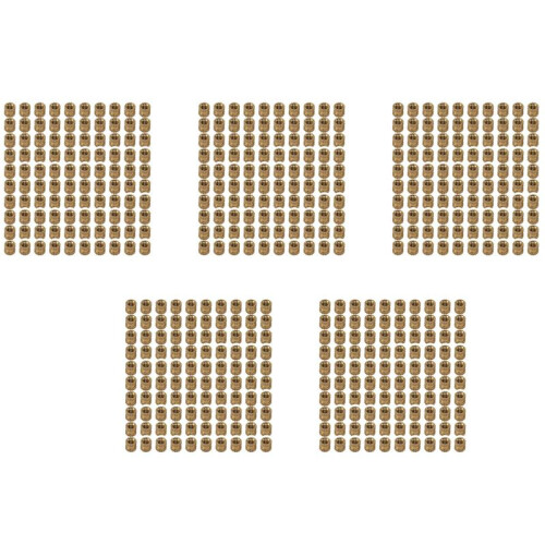 M2 x 3mm Brass Cylinder Knurled Threaded Round Insert Embedded Nuts 500Pcs 1