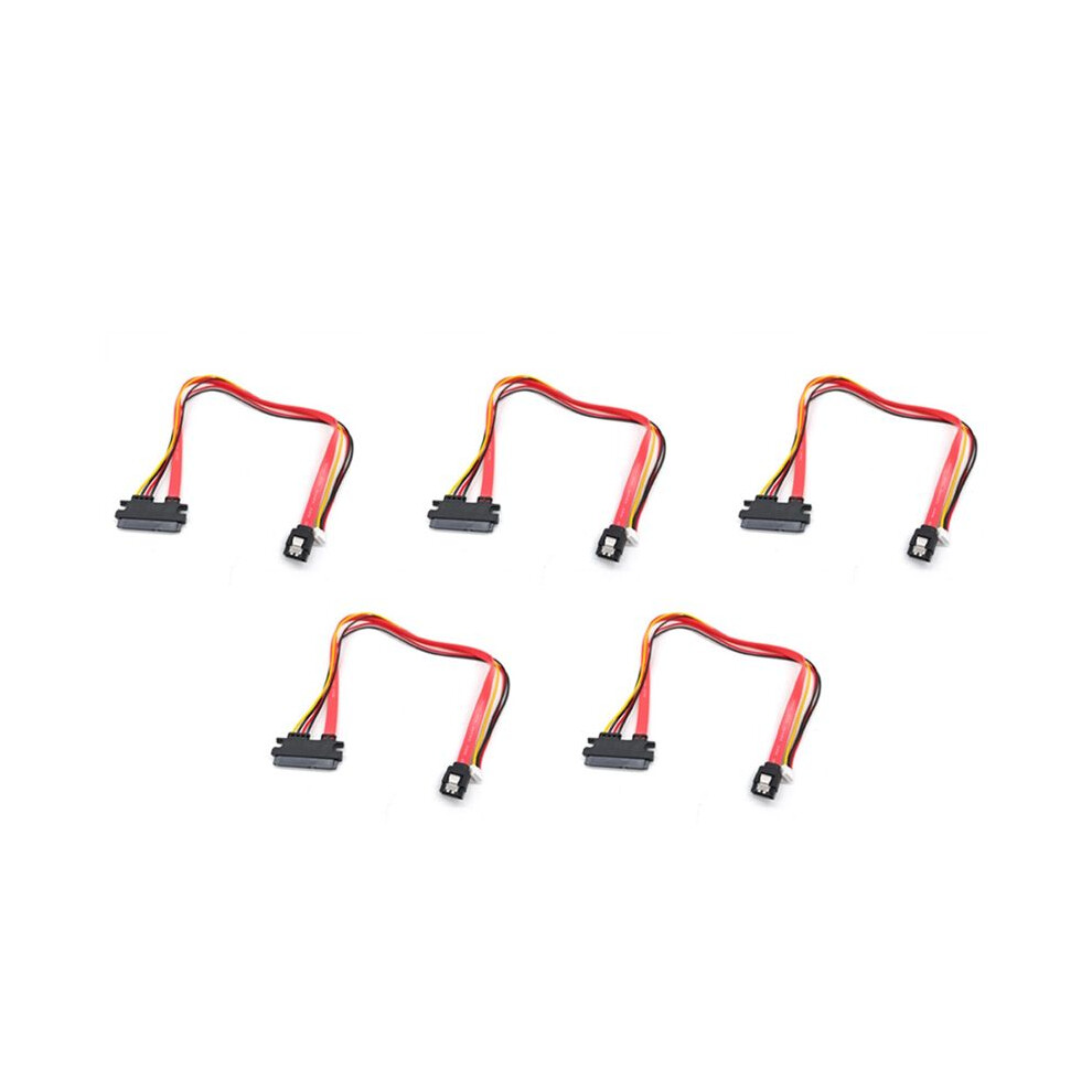 5X Hard Drive Data Power Supply Integrated Cable Small 4Pin Female& 3.0 Male To 22Pin(7+15Pin) Data Power Cable 4711734987777
