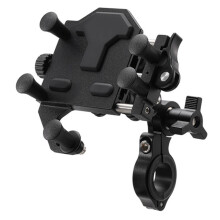 Universal Motorcycle Pedal Electric Vehicle Phone Stand Shock-Absorbing 360Rotary Adjustable Motos Navigation Bracket B