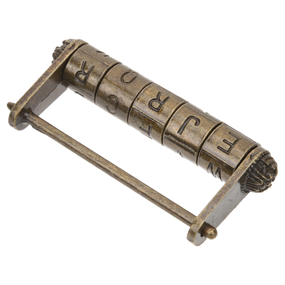 Zinc Alloy Retro Password Lock Light Brown Antique Chinese Style 3363079086106