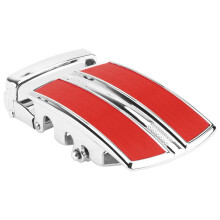 1Pc Durable Red Alloy Men Belt Buckle Stylish Automatic Fastener