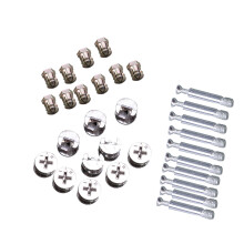 20 Sets Cam Fittings With Nuts And Dowels For Wood Furniture