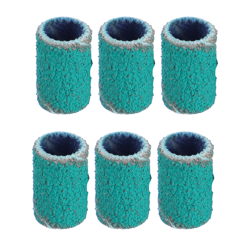 Inoomp Green 100Pcs Nail Sanding Bands Grinding Head Manicure Tool Sandpaper