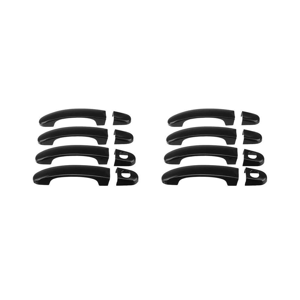 16Pcs Abs Chrome Door Handle Covers Trim For Transporter T5 T6 Caddy Van 2003-2015 Gloss Black 4713713321794