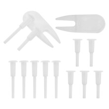 Yoga Ball Valve Nozzles Pin Abs White 12pcs