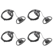 4X 2 Pin Erweiterte D Form Klipp Ohr Ptt Headset Ohrhörer Mikrofon für 2 Wege Funkgeräte Gp88S Gp300 Gp68 Gp2000 Gp88 Gp3188 Cp040 Cp1200 A8