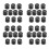 40Pcs Potentiometer Control Knobs for Electric Guitar Volume Tone Knobs Black D Type 6mm 1