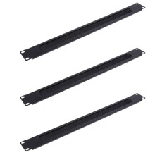 3 Pièces 1U 19 Pouces Rack Mount Plaque D'Obturation Montage en Rack Blanc Brosse Réseau Panneau Serveur Armoire Gestion des Câbles