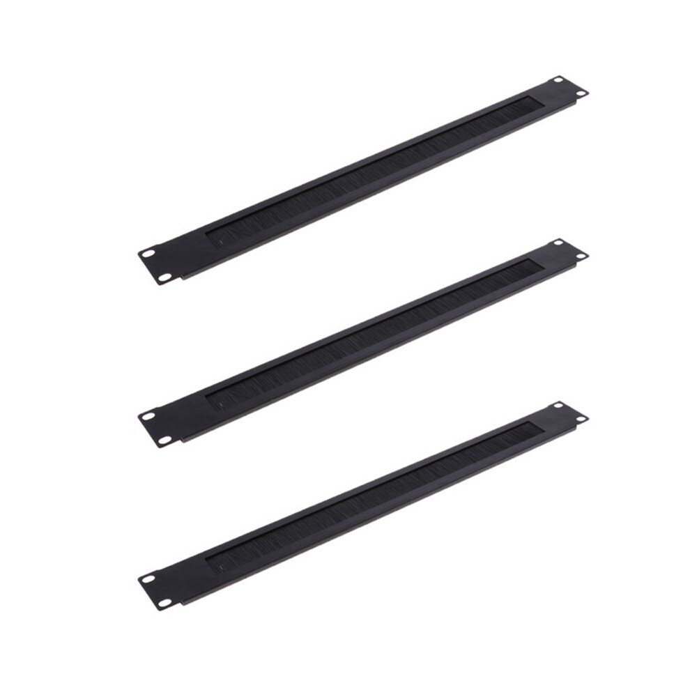 3Pcs 1U 19Inch Rack Mount Blanking Plate Rack Mounting Blank Network Brush Panel Server Cabinet Cable Management 6031018981009