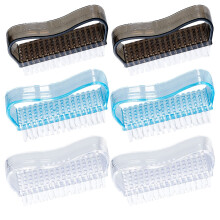 12Pcs Nail Cleaning Brushes with Handle Stiff Bristles for Fingernails