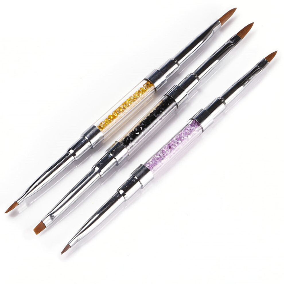 Vaguelly End Flat Liner Nail Art Brush Gel Polish Extension Builder 3D Diy Pen