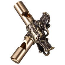4Pcs Brass Dragon Head Whistles Decorative Outdoor Survival Accessory