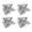 6mm Male Female Thread L Shaped  Joint Rod End Bearings 16Pcs 1