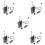 5X UHF Portable Wireless Headset/ Lavalier Lapel Microphone with Bodypack Transmitter and Receiver 1/4 Inch Output 1