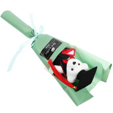 Green Graduation Bear Bouquet Adorable Plush Party Ornament