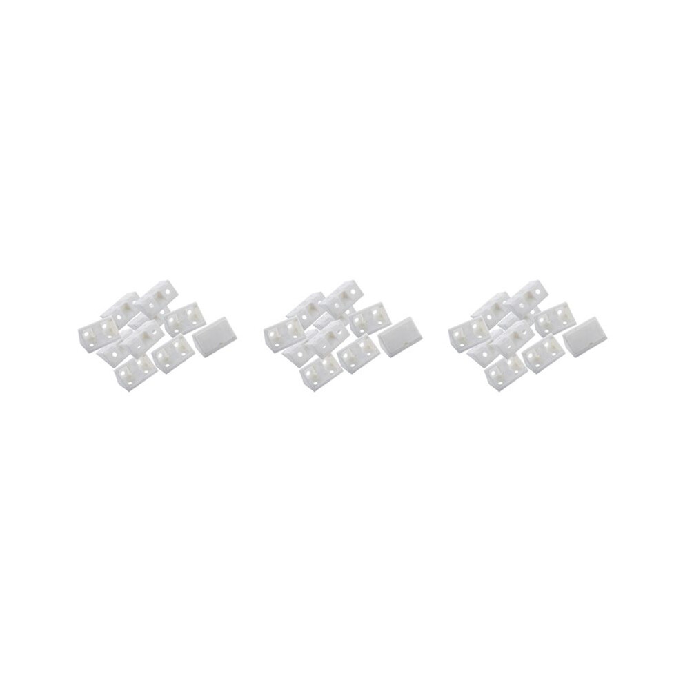 Furniture Cabinet Fastener Corner Braces Angle Brackets White 30Pcs 6033373387090