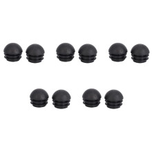 10 Pcs 25mm Dia Plastic Round Tube Inserts End Blanking Caps Black
