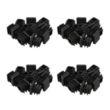 48 Capsules Carrées En Plastique de 15 mm x 15 mm En Plastique, Inserts de Tuyau, Obturation En Bout