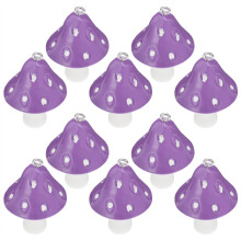 Set Of 3 Simulated Mushroom Earrings Shape Dangle Necklace Charm