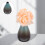 Black Electroplated Ceramic Vase Versatile Home Decor 6