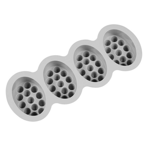 4-Cavitair Ovaal Siliconen Massageerborstel Matrijs Voor DIY Zeep 2