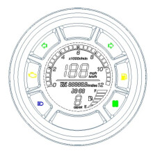 Compteur de Vitesse Numérique LCD Universel, Odomètre, Tachymètre, Cylindres, Engrenage, Odomètre, Tachymètre, Compteur Journalier pour pour