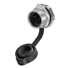 LP16 3-Poliger Wasserdichter Luftfahrt-Stromanschluss M16 Lötfreier Ladestecker mit Schraubverriegelung IP68-Adapter 3-Polig