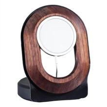 Magnetic Bracket Walnut Wood Material Mobile Wireless Charging Stand Desktop Companion