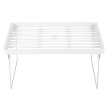 Stacking Cabinet Shelf Rack Steel Metal Leg - Cupboard, Plate, Dish, Counter & Pantry Organizer Organization - Kitchen