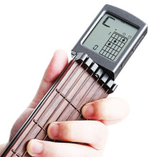 SOLO Pocket Guitar Chord Practice Tool, Portable Guitar Neck for Beginner Trainer with Rotating Chord Table Screen