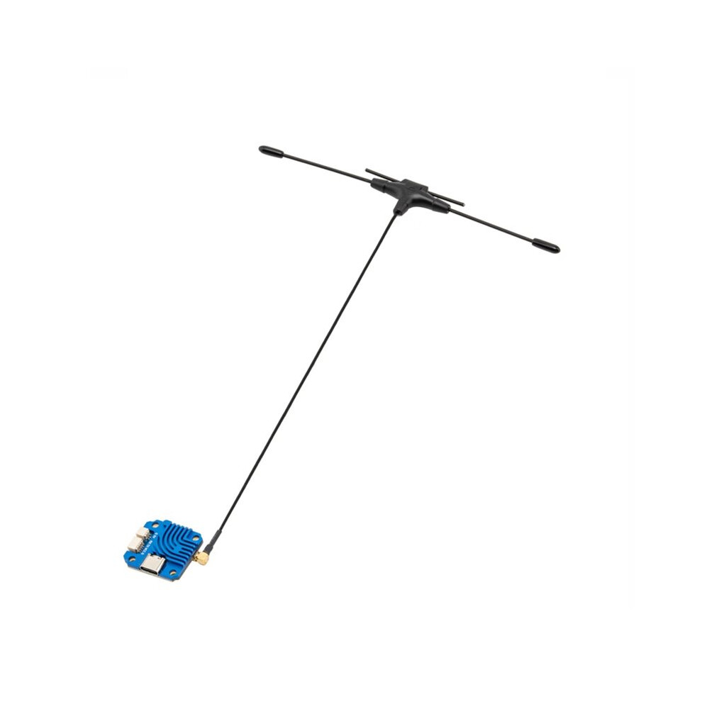 Photos - Radio / Clock UR1000 ELRS Dual-Band Receiver 2.4G/900M High-Power ExpressLRS Receiver with 120mm T Type Antenna for FPV Drone