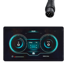 H8 Bicycle Computer 24V 36V 48V 60V Led Cycling Computer Odometer Bicycle Speedometer E Bike Accessories Waterproof 6pin