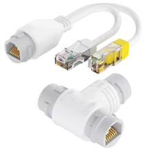 POE Splitter 2 in 1 Network Cabling Connector Three-Way RJ45 Connector POE Cable for IP Security Camera