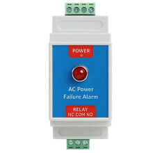 New AC Power Failure Alarm 220V/380V, 3-Phase/Single-Phase Monitoring, DIN35mm Rail Mount Relay Dry Contact Output