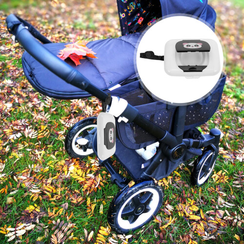 Boîte De 1Distributeur De Lingettes Bébé Portable En PP Blanche 2