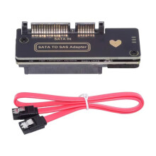 SATA3.0 to SAS Hard Disk Adapter Card 6Gbps (7&15) 22Pin Male to SAS 29Pin Female Expansion Card for 2.5 3.5 Inch