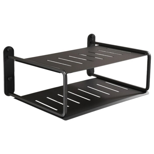 Floating AV Shelves Projector Wall Mount DVD Shelf 2 Layer Bracket Under TV for Cable Boxes/Games Console/DVR/TV