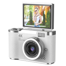 Aparat Cyfrowy 4K, 48 MP, Kompaktowy, Mały Aparat, 8-Krotny , Kamera Wideo, Odchylany Ekran, Rejestrator Wideo dla Nastolatków, Dorosłych i