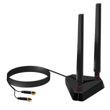 WiFi-Antenn RP-SMA Hankontakt Dubbelband 2,4 GHz 5 GHz för AX210 AX200 PCI-E WiFi-Nätverkskortadapter Trådlös Router