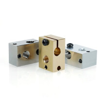 PT100 V6 Verwarmd Blok Kopergeplateerd Heatblock PT100 V6 Sock Throat Bimetal Heatbreak