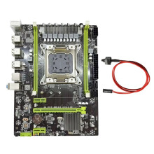 Carte Mère X79 Pro + Câble de Commutation DDR3 LGA 2011, Carte Réseau Gigabit, Compatible avec les Processeurs E5 V1, V2, E5-2650 V2, 2680, 2640 et