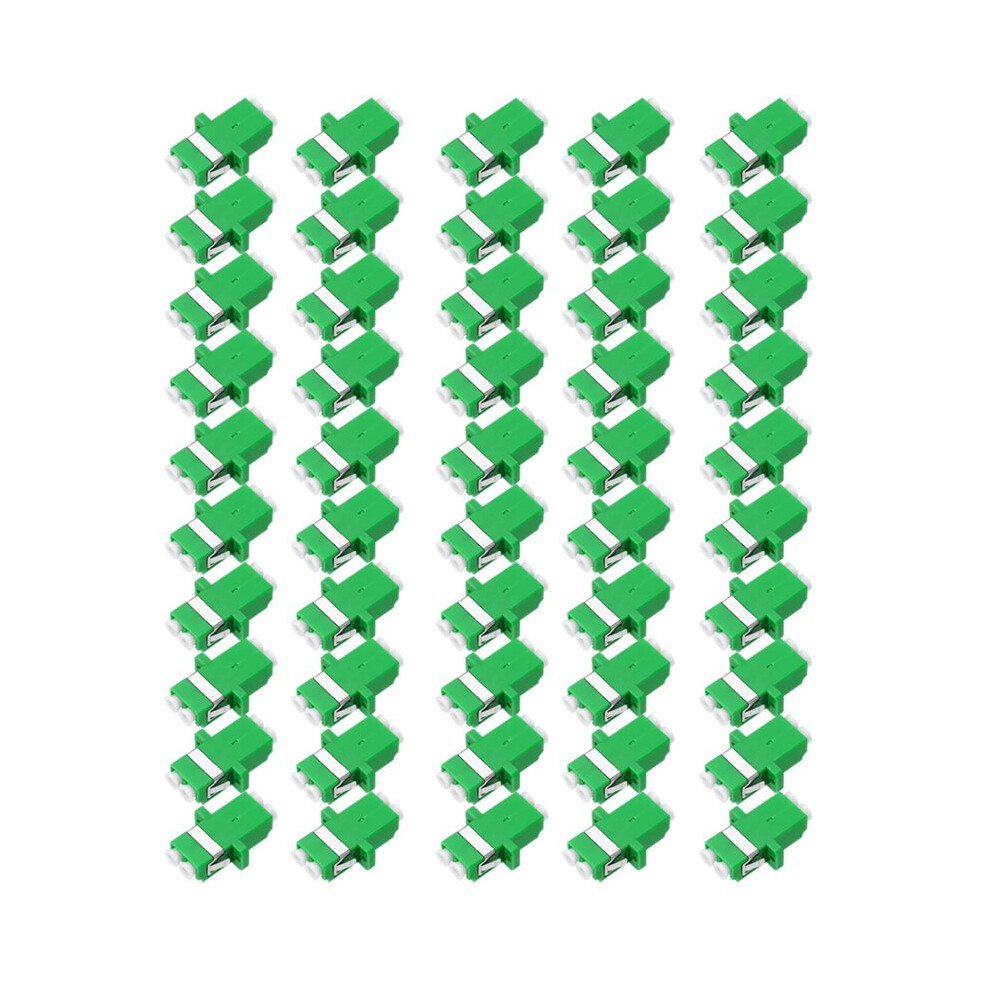 50Pcs Lc-Lc Apc Coupler Fiber Optic Connector Adapter Lc/Apc Sm Flange Single-Mode Duplex 4711216408240