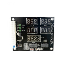 Tester di Alimentazione ATX per PC, Strumento Diagnostico per Computer con Rilevamento del Segnale PG per PSU A 24 Pin 12 V 5 V 3,3 V