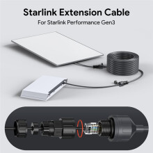 For Starlink Gen 3 Ethernet Adapter, Cable Extension to RJ45 Coupler Waterproof for Dish