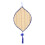 Handcrafted Leaf Shape Bamboo Wall Hanging With Blue Floral Edging 8