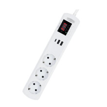 TOMZN TOSVA-16LM EU Plug Socket 3 AC Outlets 2 USB 1 Type-C Voltage Current Protector 220V Adjustable 16A