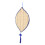 Handcrafted Leaf Shape Bamboo Wall Hanging With Blue Floral Edging 10