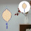 Handcrafted Leaf Shape Bamboo Wall Hanging With Blue Floral Edging 11