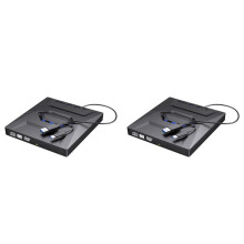 2X Graveur de CD DVD Externe Graveur CD et Lecteur DVD Type C/USB3.0 Lecteur de CD DVD Externe pour PC Portable Windows 11/10/8/7