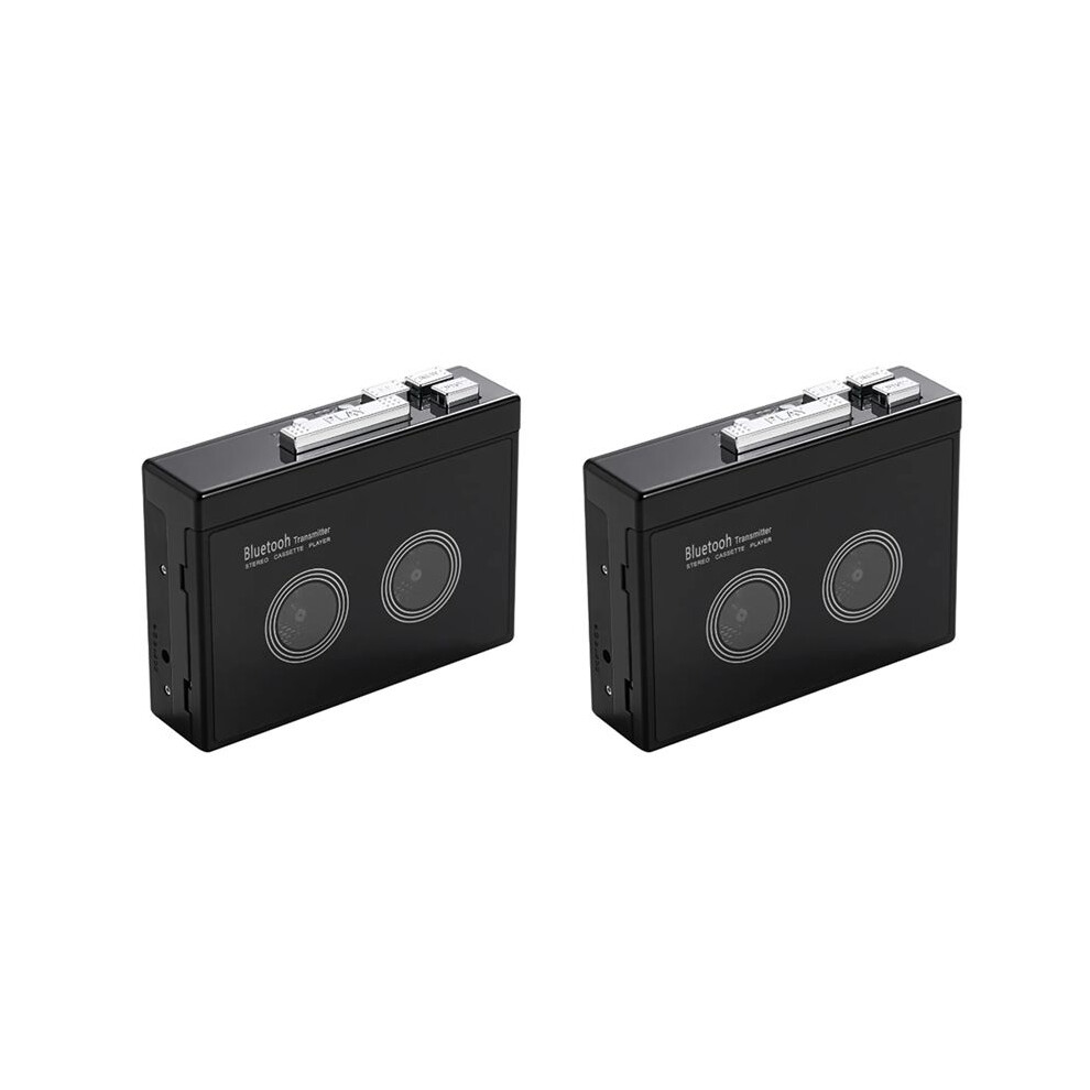 2X Retro Stereo Cassette Player Walkman Cassette Tape Music Audio Auto Reverse With Black 4711929153017